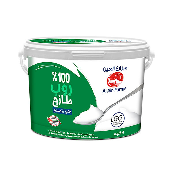 زبادي طبيعي كامل الدسم 4 كغ